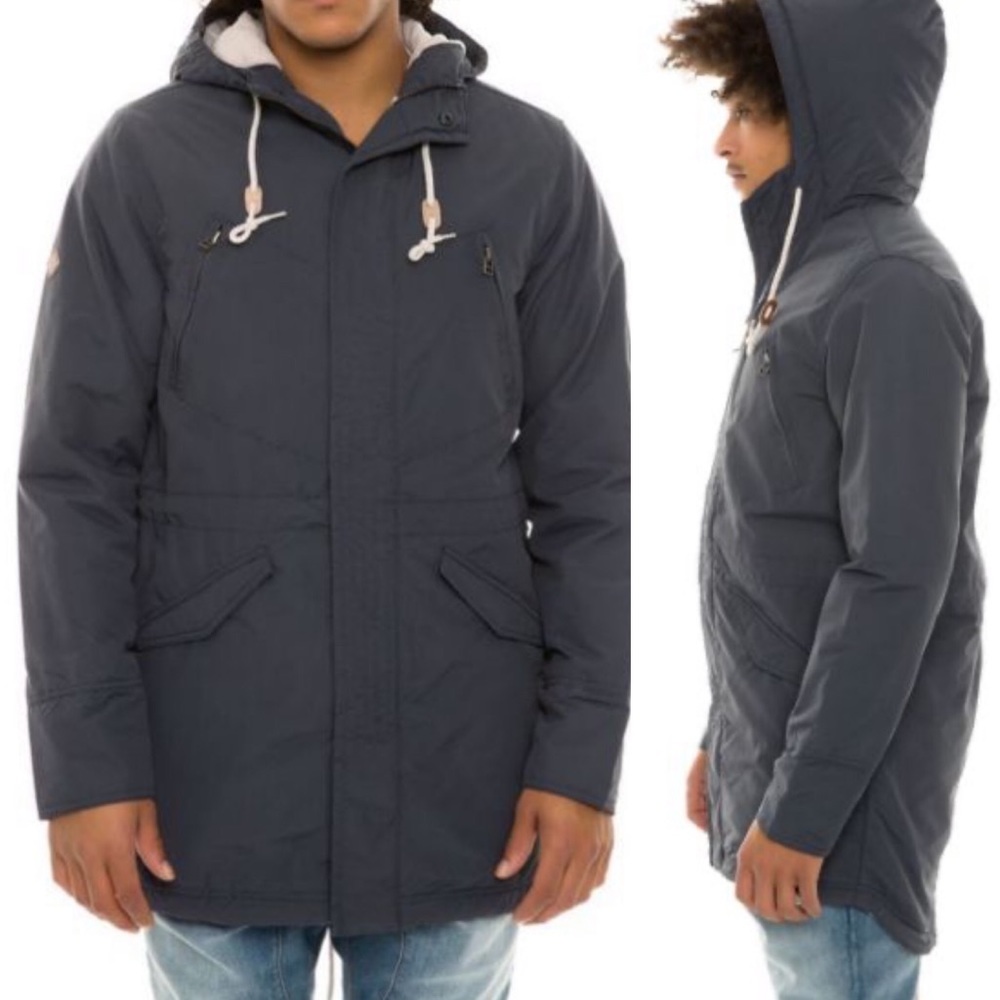 Altamont Torian Parka navy blue fleeced lined XL